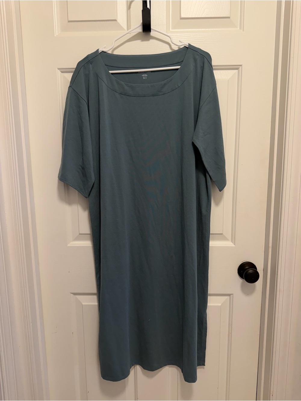 Eileen Fisher Washable Stretch Crepe Oval Dress Size Small